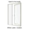 Single Hinged Door with Side Lite White Lustre Outside