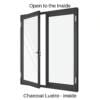 Double Hinged Door Charcoal Lustre Inside