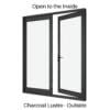 Double Hinged Door Charcoal Lustre Outside