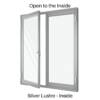 Double Hinged Door Silver Lustre Inside