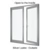 Double Hinged Door Silver Lustre Outside