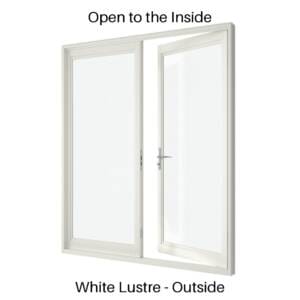 Double Hinged Door White Lustre Outside Double Hinged Door White Lustre Outside