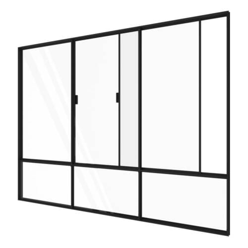 Double Sliding Window w/ Fixed Lite over Three Low Lites Double Slider with Fixed Lite over Three Low Lites