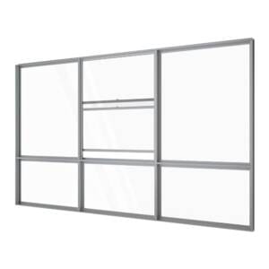 Centre Double Hung Window with Two Fixed Lites Over Three Lowlites