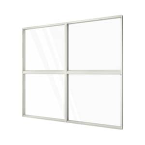 Four Panels Coupled Fixed Window