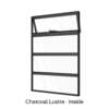Single Awning Window over Three Fixed Lites Charcoal Lustre Inside
