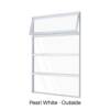 Single Awning Window over Three Fixed Lites Pearl White Outside