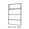 Single Awning Window over Three Fixed Lites Silver Lustre Inside