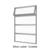 Single Awning Window over Three Fixed Lites Silver Lustre Outside