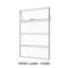 Single Awning Window over Three Fixed Lites White Lustre Inside