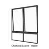 Double Awning Windows over Two Low Lites Charcoal Lustre Inside