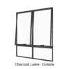 Double Awning Windows over Two Low Lites Charcoal Lustre Outside