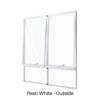 Double Awning Windows over Two Low Lites Pearl White Outside