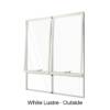 Double Awning Windows over Two Low Lites White Lustre Outside