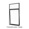 Single Awning with Fixed Hilite Charcoal Lustre Inside