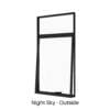 Single Awning with Fixed Hilite Night Sky Outside