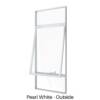 Single Awning with Fixed Hilite over Low Lite Pearl White Outside