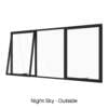 Double Awning with Centre Fixed Lite Night Sky Outside