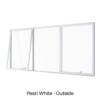 Double Awning with Centre Fixed Lite Pearl White Outside