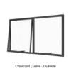 Double Awning Window Charcoal Lustre Outside