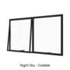 Double Awning Window Night Sky Outside