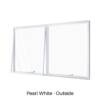 Double Awning Window Pearl White Outside