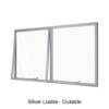 Double Awning Window Silver Lustre Outside