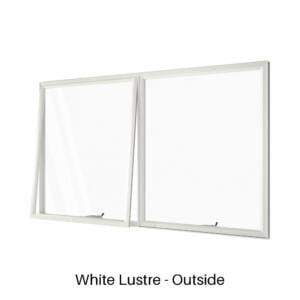 Double Awning Window White Lustre Outside