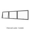 Triple Awning Window Charcoal Lustre Outside