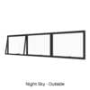Triple Awning Window Night Sky Outside
