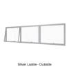 Triple Awning Window Silver Lustre Outside
