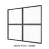 Four Panels Coupled Fixed Window Storm Front Inside