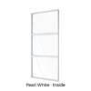 Three Panels Vertical Fixed Window Pearl White Inside