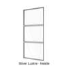 Three Panels Vertical Fixed Window Silver Lustre Inside