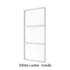 Three Panels Vertical Fixed Window White Lustre Inside