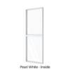 Two Panels Coupled Fixed Window Pearl White Inside