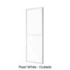 Two Panels Coupled Fixed Window Pearl White Outside