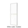 Two Panels Coupled Fixed Window White Lustre Outside