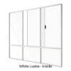 Single Slider with Two Fixed Lites over Three Low Lites White Lustre Inside