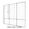 Single Slider with Two Fixed Lites over Three Low Lites White Lustre Outside