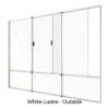 Double Slider with Fixed Lite over Three Low Lites White Lustre Outside