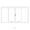 Double Sliding Door with Two Fixed Lites