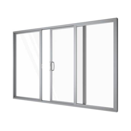 Single Centre Sliding Door with Two Fixed Lites