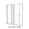 Single Sliding Door Pearl White Inside