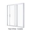 Single Sliding Door Pearl White Outside