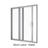 Single Sliding Door Silver Lustre Inside