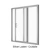 Single Sliding Door Silver Lustre Outside