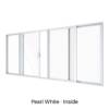 Double Slider with Two Fixed Lites Pearl White Inside