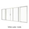 Double Slider with Two Fixed Lites White Lustre Inside