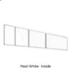 Four Panel Fixed Raked Window Pearl White Inside
